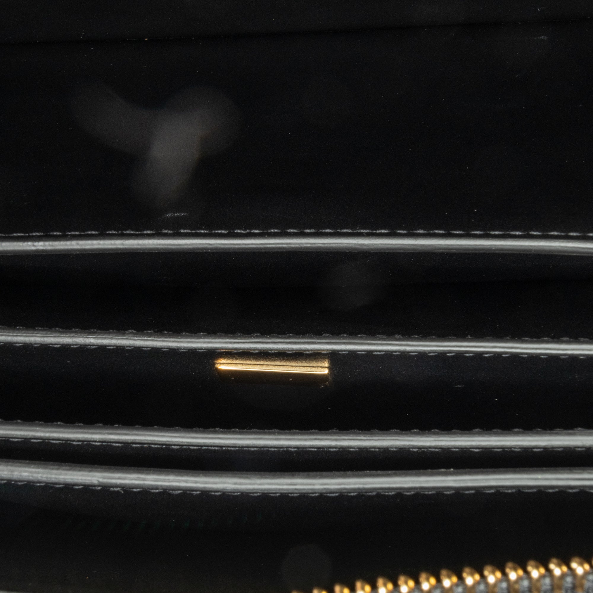 Dolce & Gabbana | Pre-Owned Printed Calfskin Playing Card Wristlet Clutch | Black