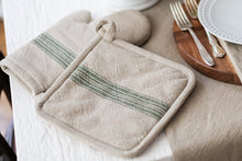 Pot Holder | Vintage Spruce Green Stripe | Set of 2
