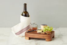 Kitchen Tea Towel | Vintage Merlot Red Stripe | Set of 2