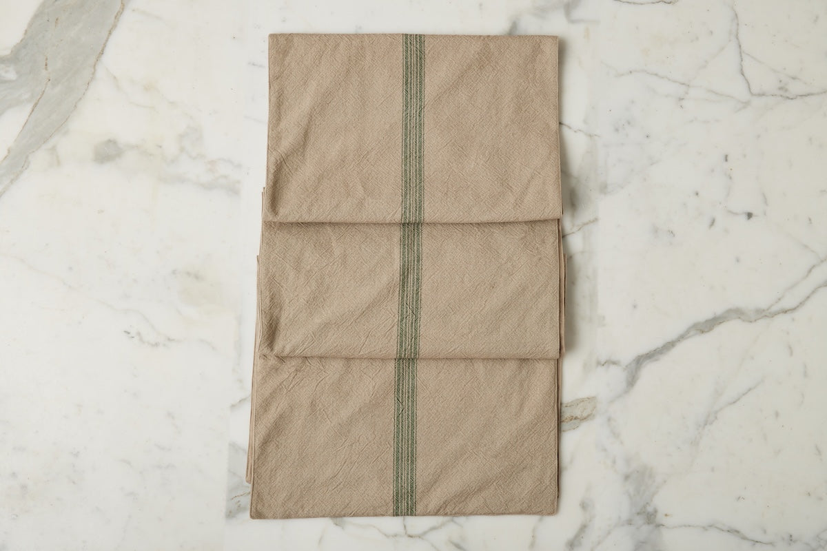 Table Runner | Vintage Spruce Green Stripe