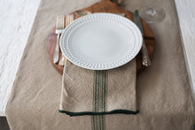 Dinner Napkins | Vintage Spruce Green Stripe | Set of 4