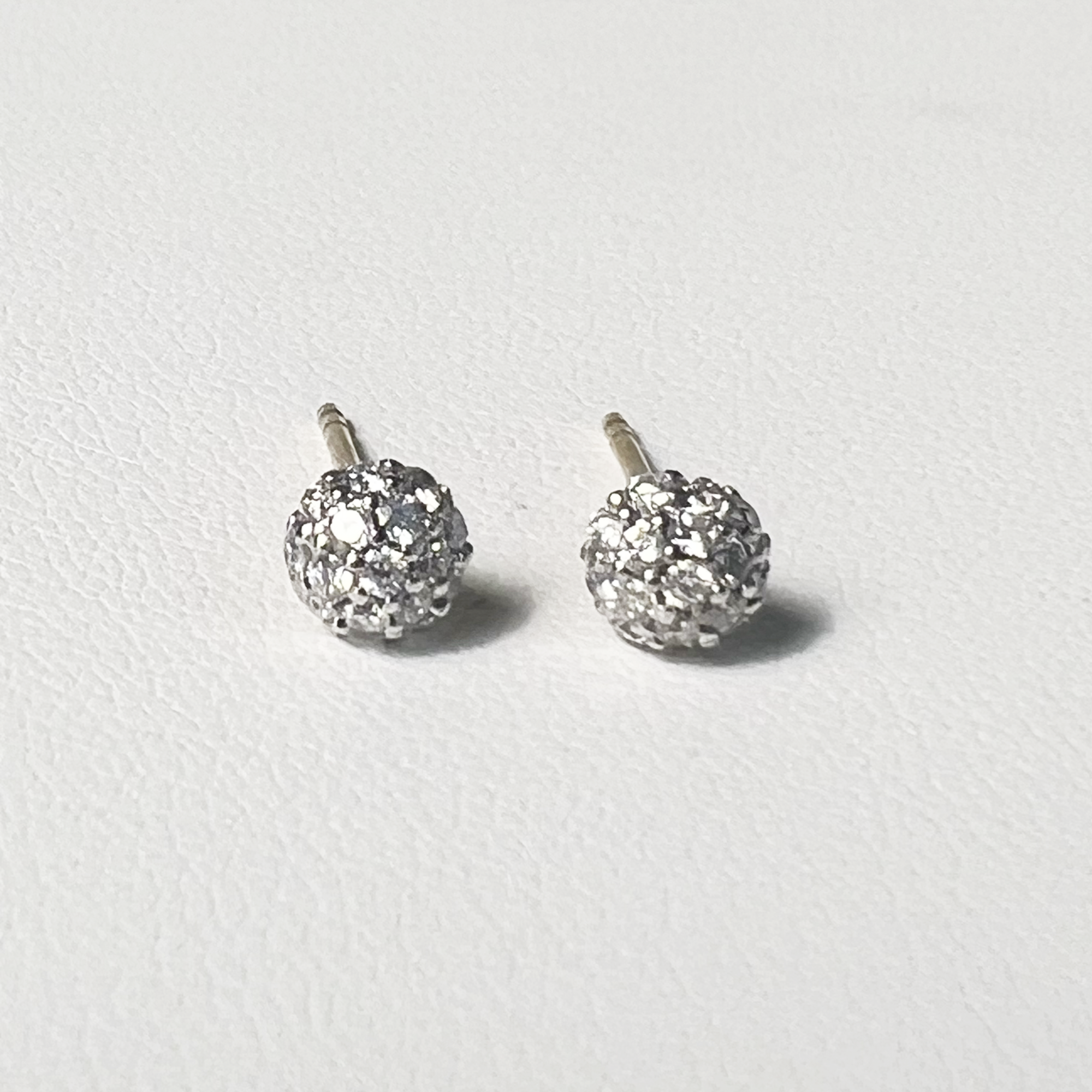 Dainty Mirror Ball Studs | 10K Yellow Gold | 0.28 CTW (Approx) White Diamond