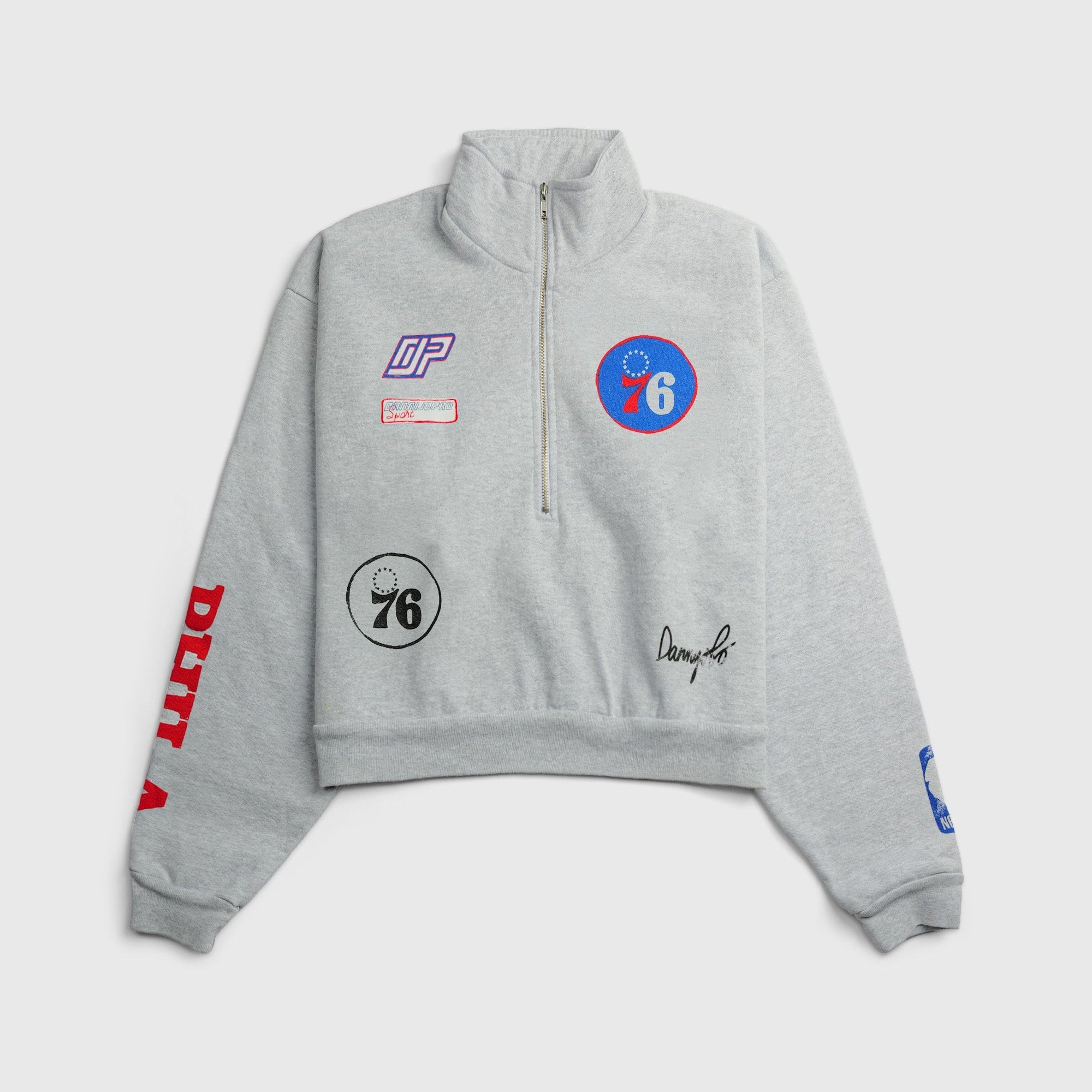 The Varsity Cropped Half Zip - 76ers | Philadelphia 76ers