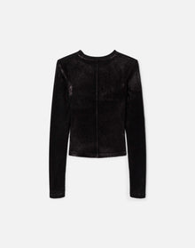 Womens | 90s Foil Baby Long Sleeve | Black Foil