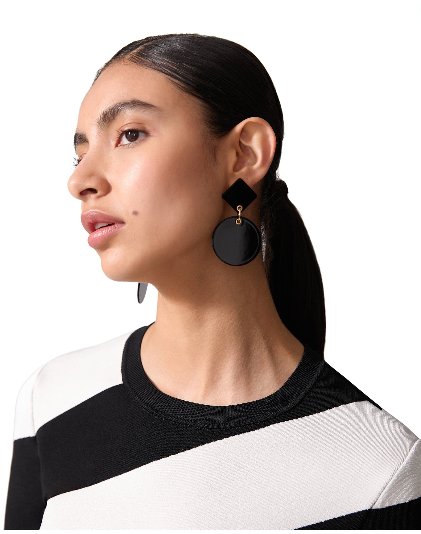 Plexi Shapes Large Earrings | Black