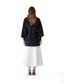 A-Line Midi Skirt | White
