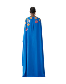 Embroidered Cape Caftan | Bluebell Multi
