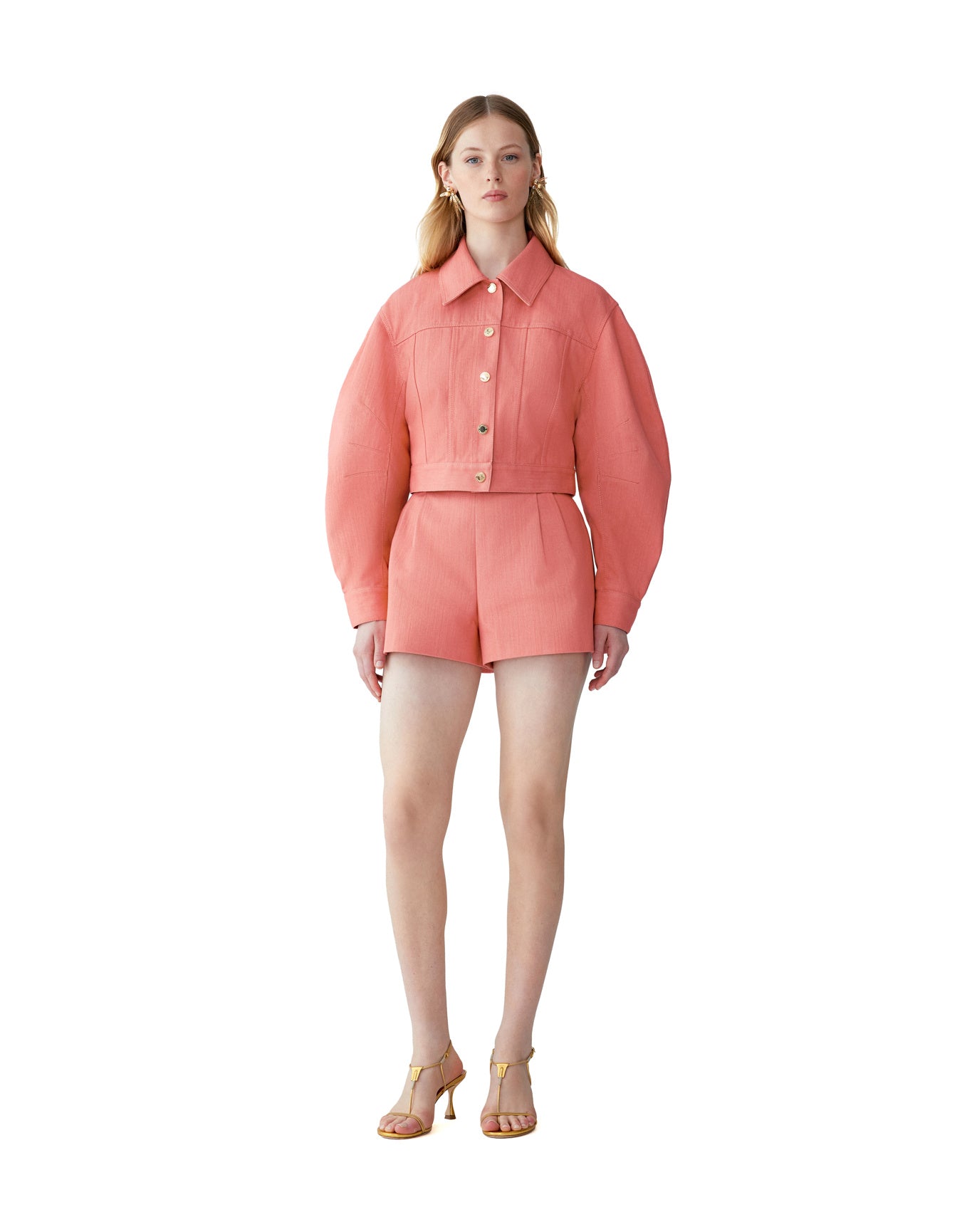 Arc Sleeve Cropped Jacket | Sunset