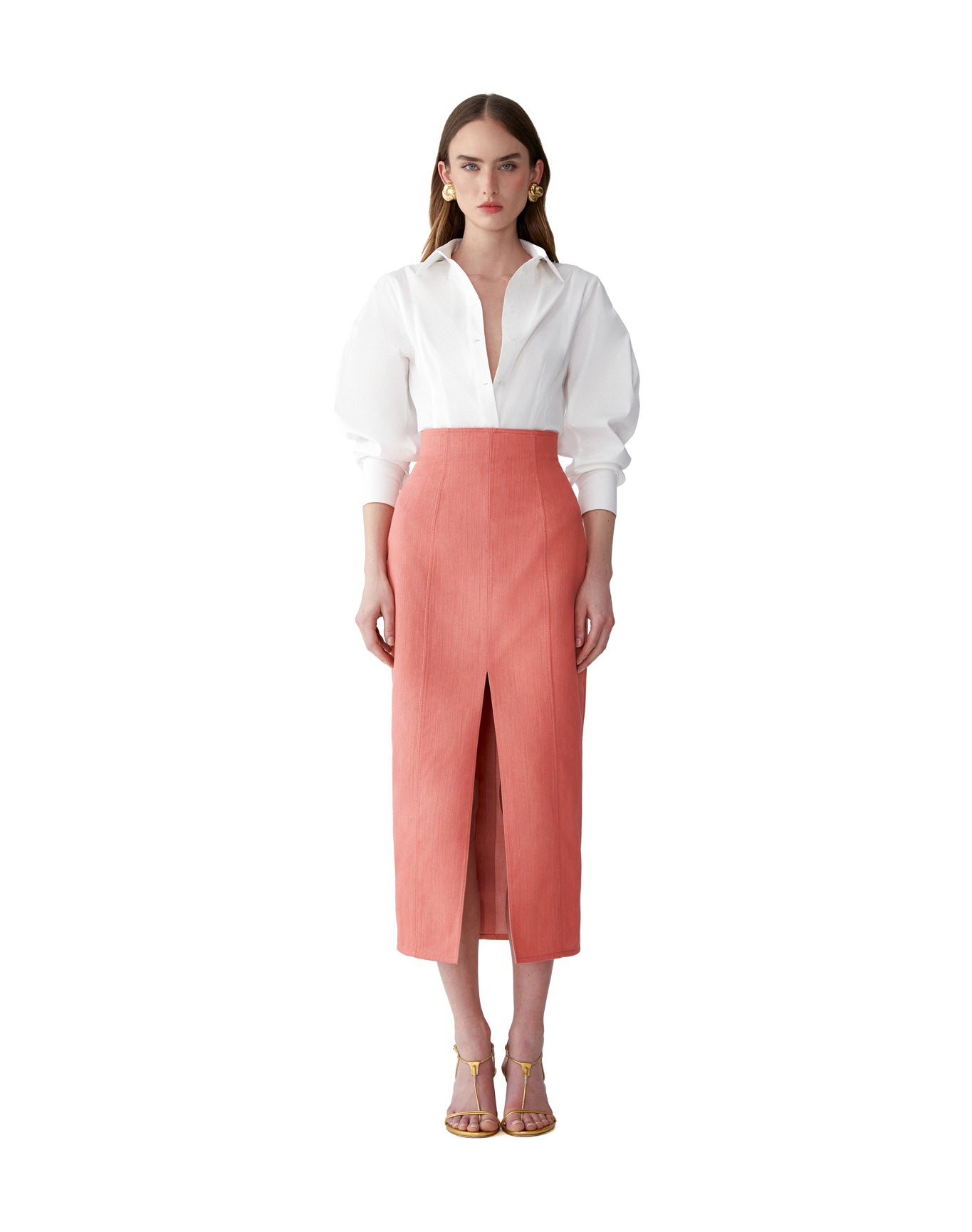 High Waist Midi Skirt | Sunset