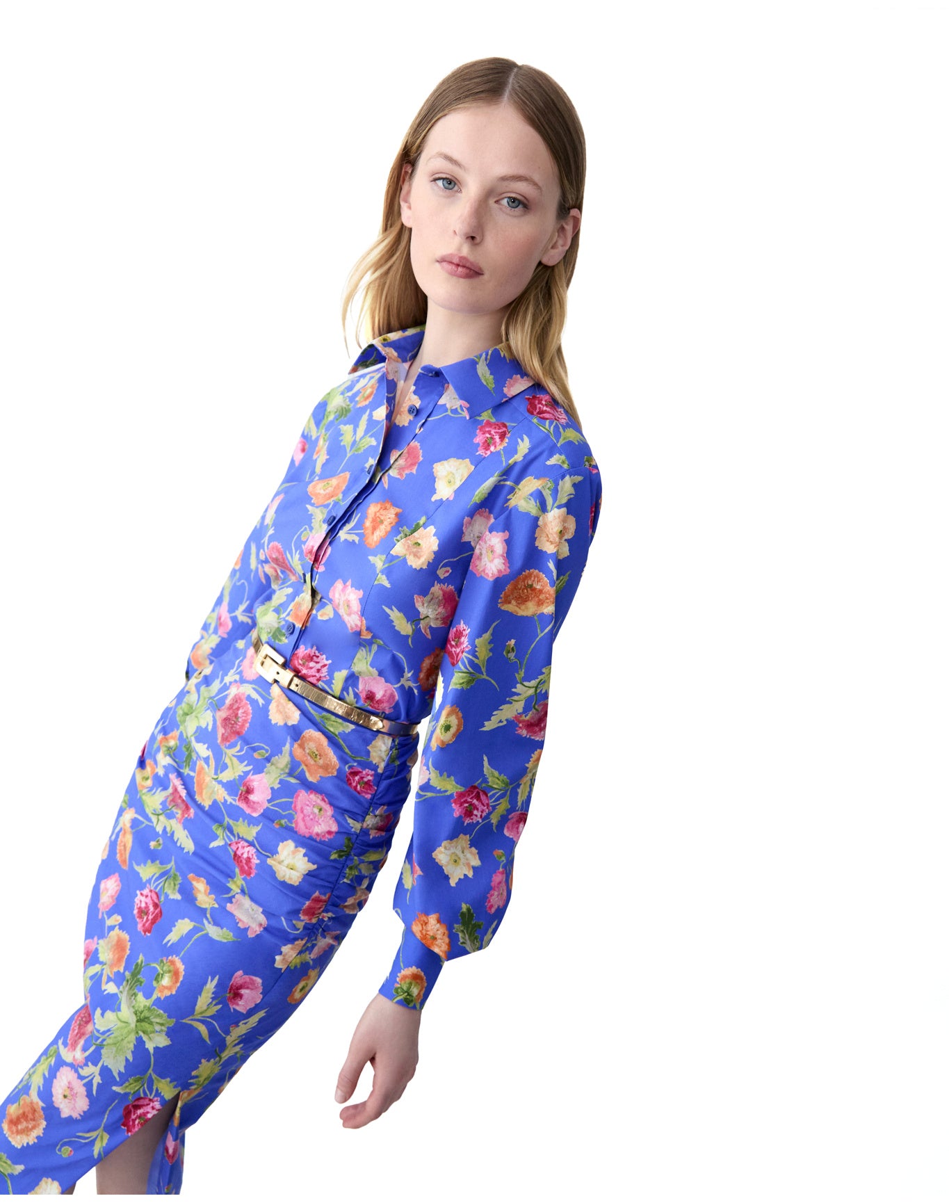 Long Sleeve Button Down Top | Bluebell Multi