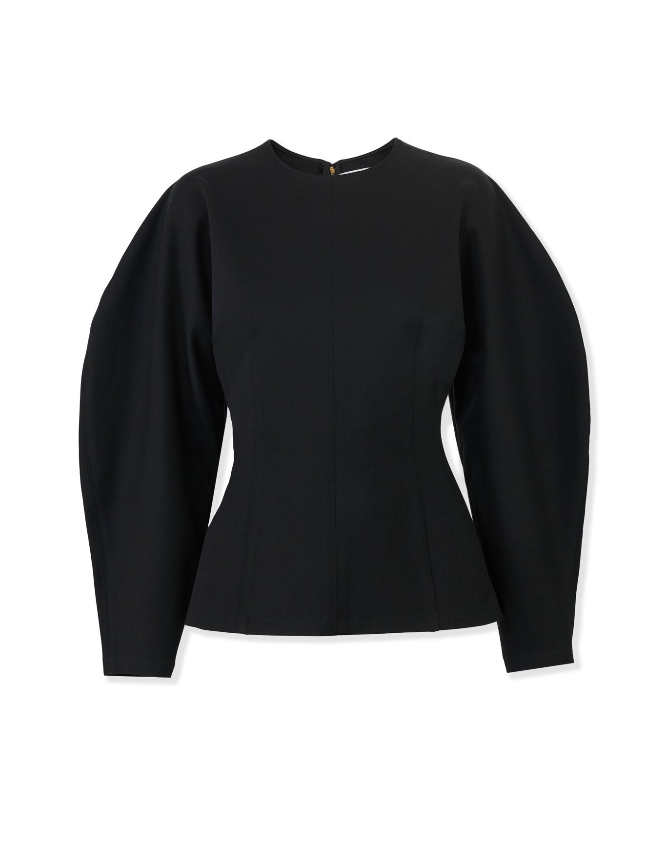Arc Sleeve Crewneck Top | Black