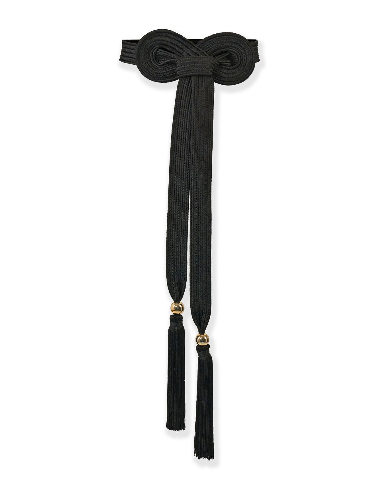 Satin Trapunto Belt | Black