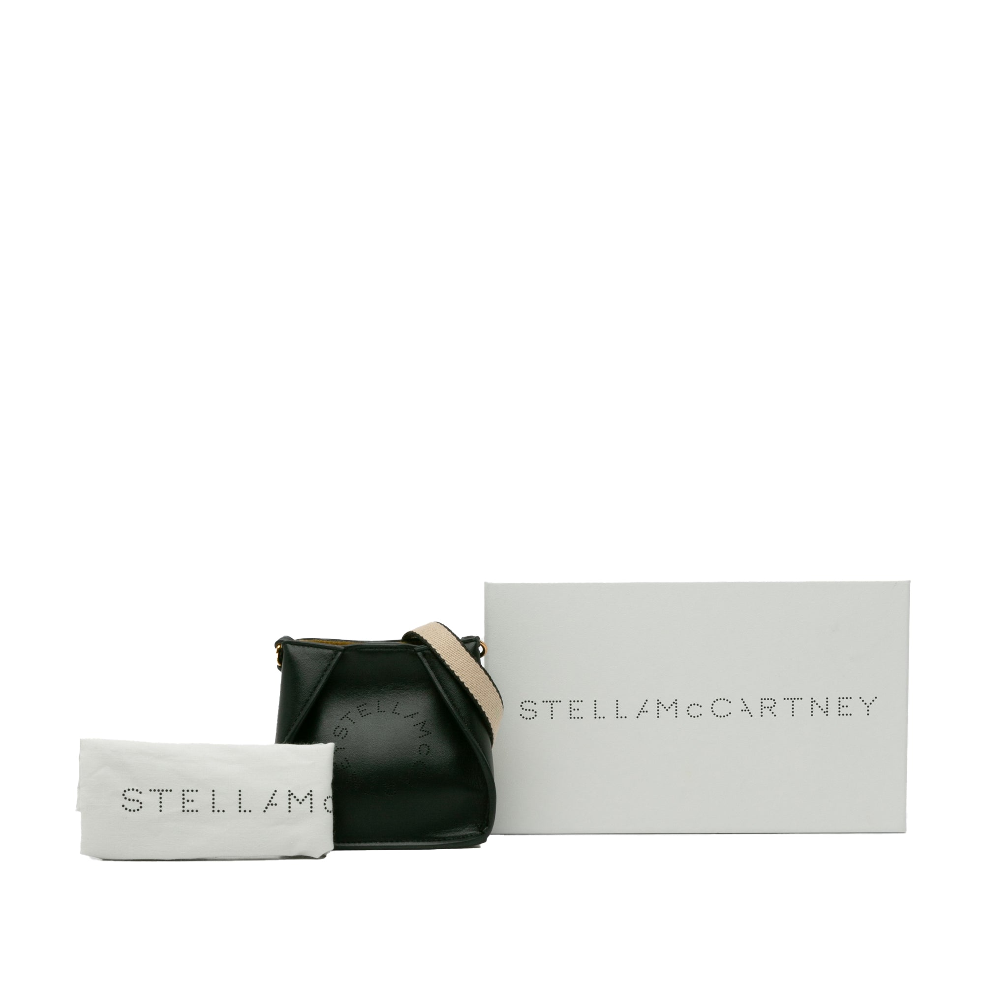 Stella McCartney | Pre-Owned Micro Perforated Stella Logo Crossbody | Black