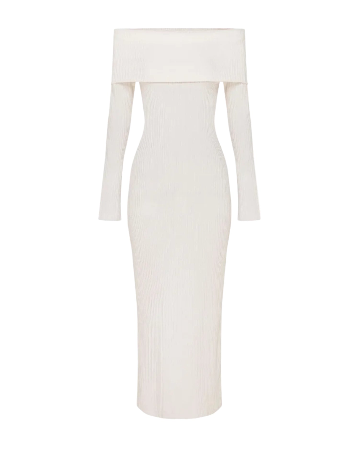 Ravine Rib Midi Dress | Ivory