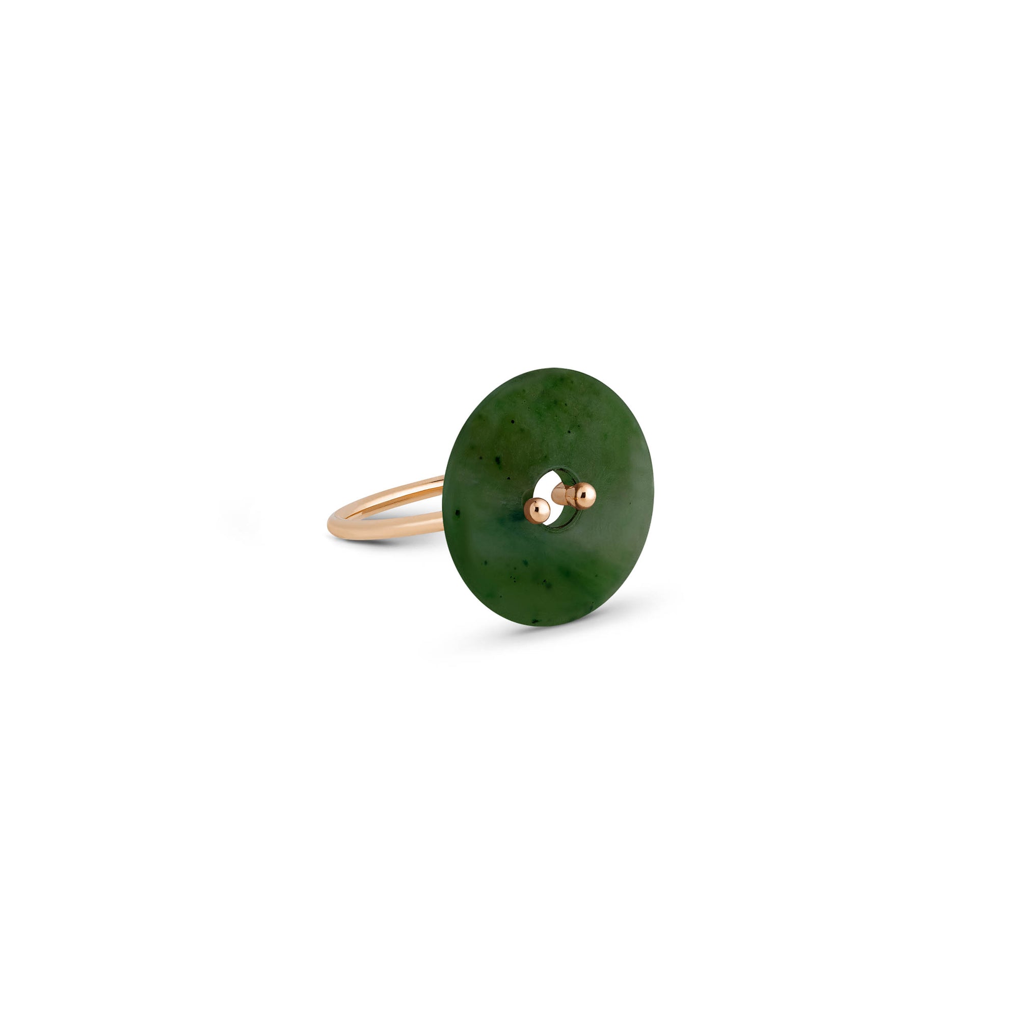 Donut Jade Ring | 18K Rose Gold