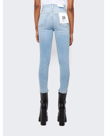RE/DONE | Women | 90s High Rise Ankle Crop Jean | Costa Indigo