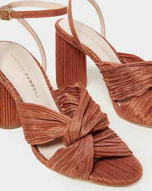 Reed Pleated Twist Heel | Terracotta