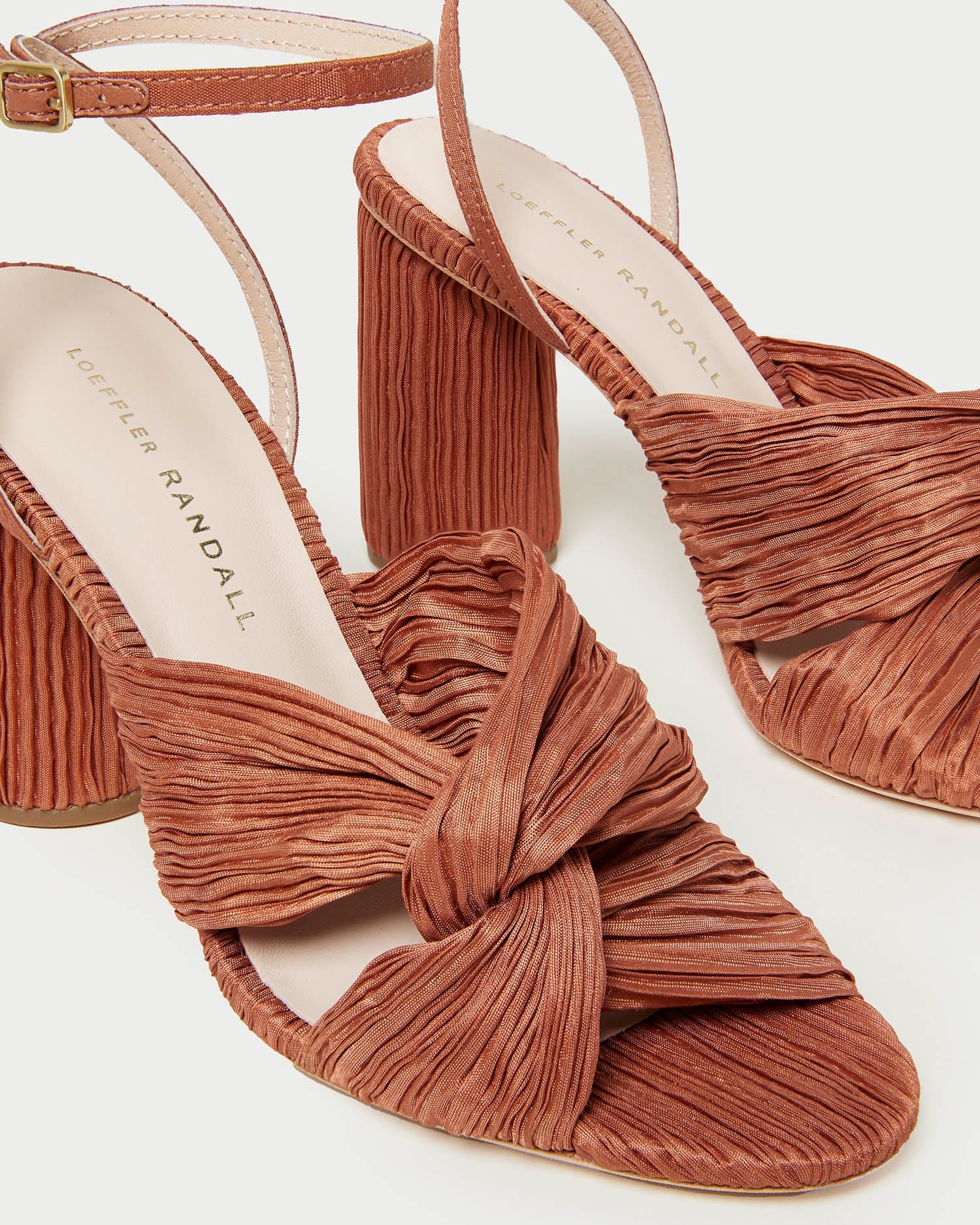 Reed Pleated Twist Heel | Terracotta
