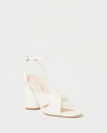 Pleated Twist Sandal | Pearl