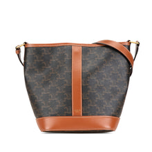 Celine | Pre-Owned Small Triomphe Coated Canvas Bucket Bag | Brown