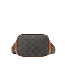 Celine | Pre-Owned Small Triomphe Coated Canvas Bucket Bag | Brown