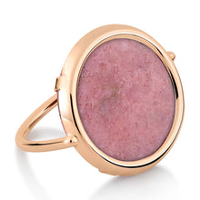 Rhodonite Disc Ring | 18K Rose Gold