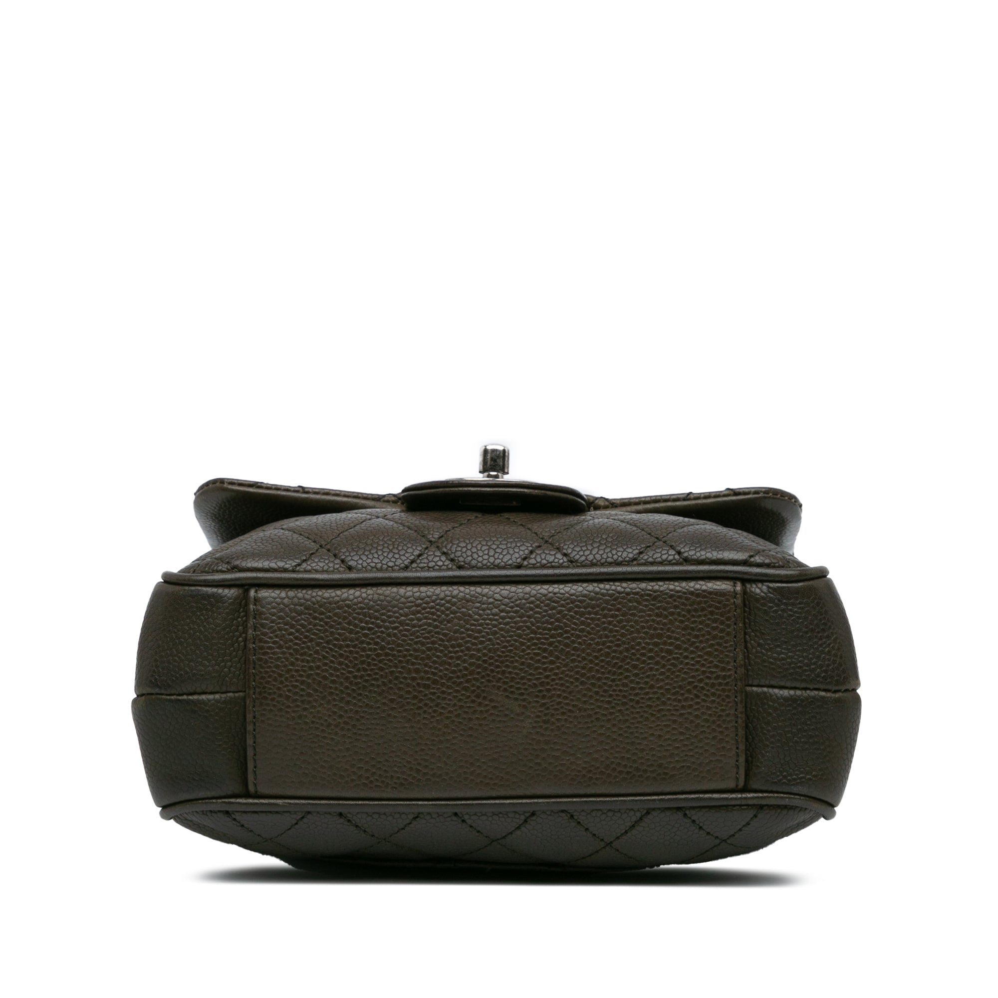 Chanel | Pre-Owned CC Quilted Caviar Crossbody | Brown/Dark Brown