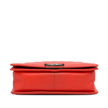 Chanel | Pre-Owned Old Medium Chevron Calfskin Boy Flap | Red/Indian Red