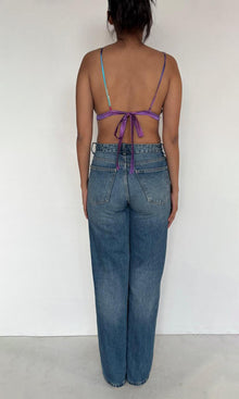 Womens | Aimee Polyester Satin Lycra Bandeau | Purple