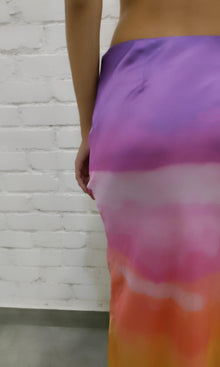Womens | Aimee Polyester Satin Long Skirt | Multi