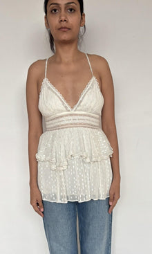 Womens | Aria Viscose Georgette Dobby Top | White
