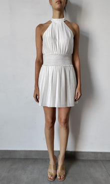 Womens | Bree Polyester Satin Short Dress | White