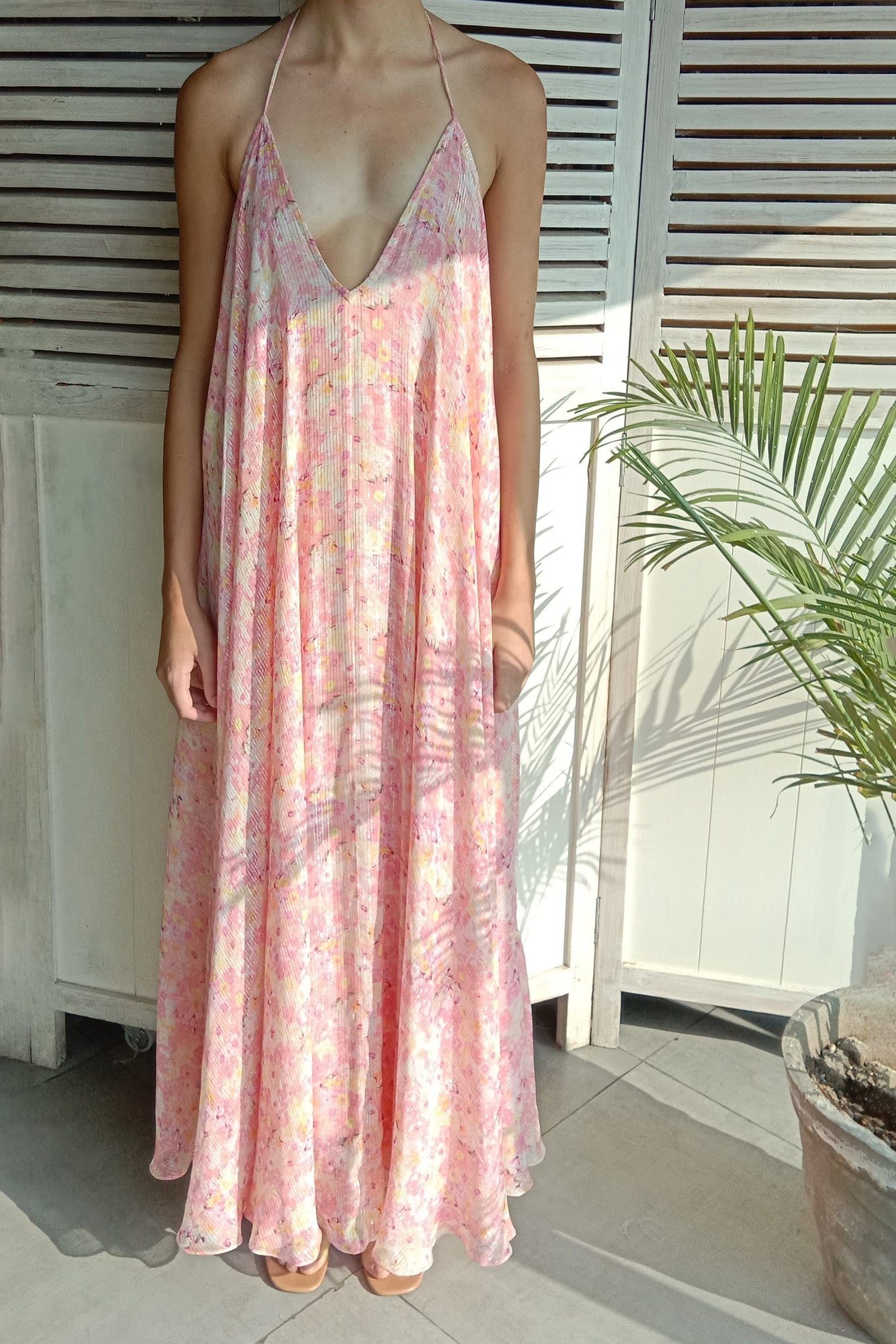Long Dress | Peach/Butter Yellow