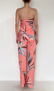 Womens | Fern Polyester Satin Lycra Strapless Top | Pink
