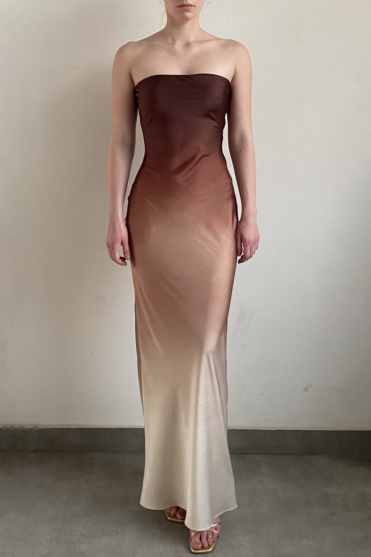 Long Dress | Brown/Beige
