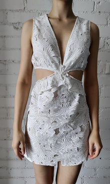 Womens | Leiko Polyester Lace Short Dress | White