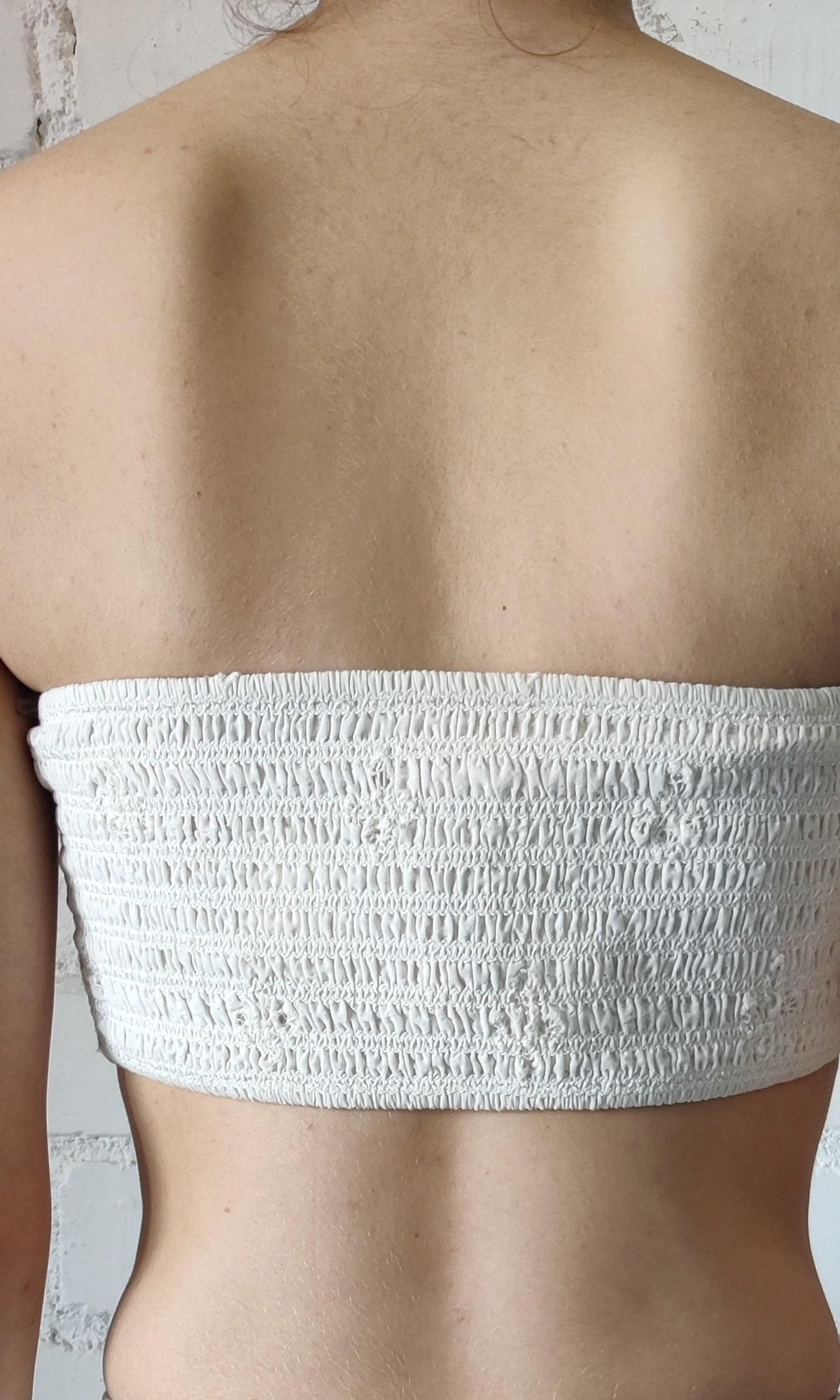 Womens | Moss Cotton Schiffli Bandeau | White