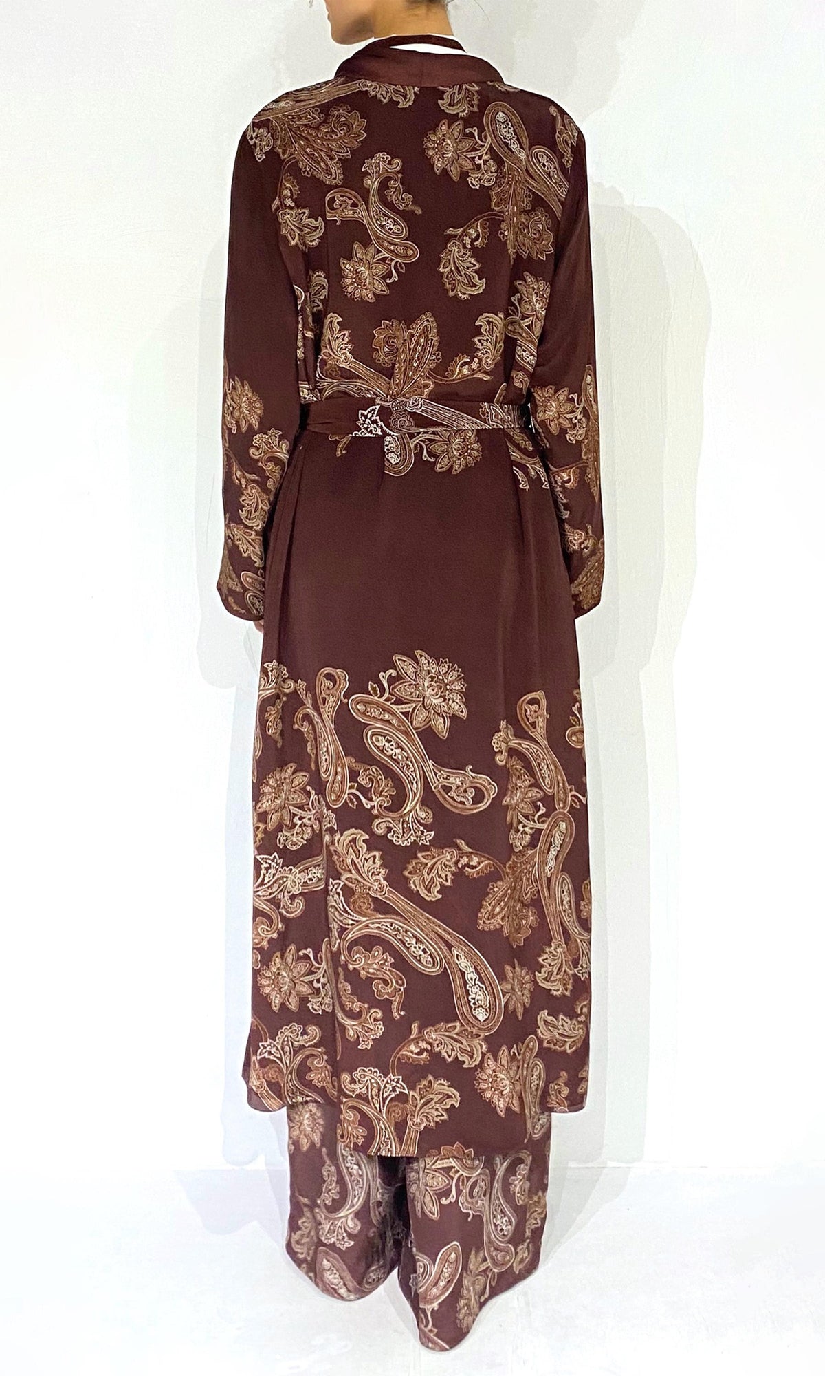 Womens | Orla Viscose Natural Crepe Robe Cape | Blue