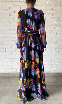 Womens | Quin Crinkle Chiffon Long Dress | Black