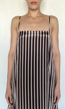 Womens | Riv Natural Crepe Strappy Maxi Dress | Brown