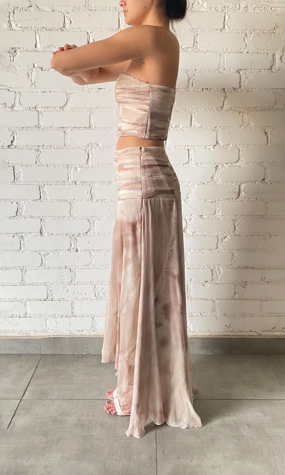 Womens | Ryan Polyester Chiffon Top | Nude