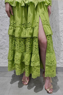 Long Dress With Belt | Apple Green