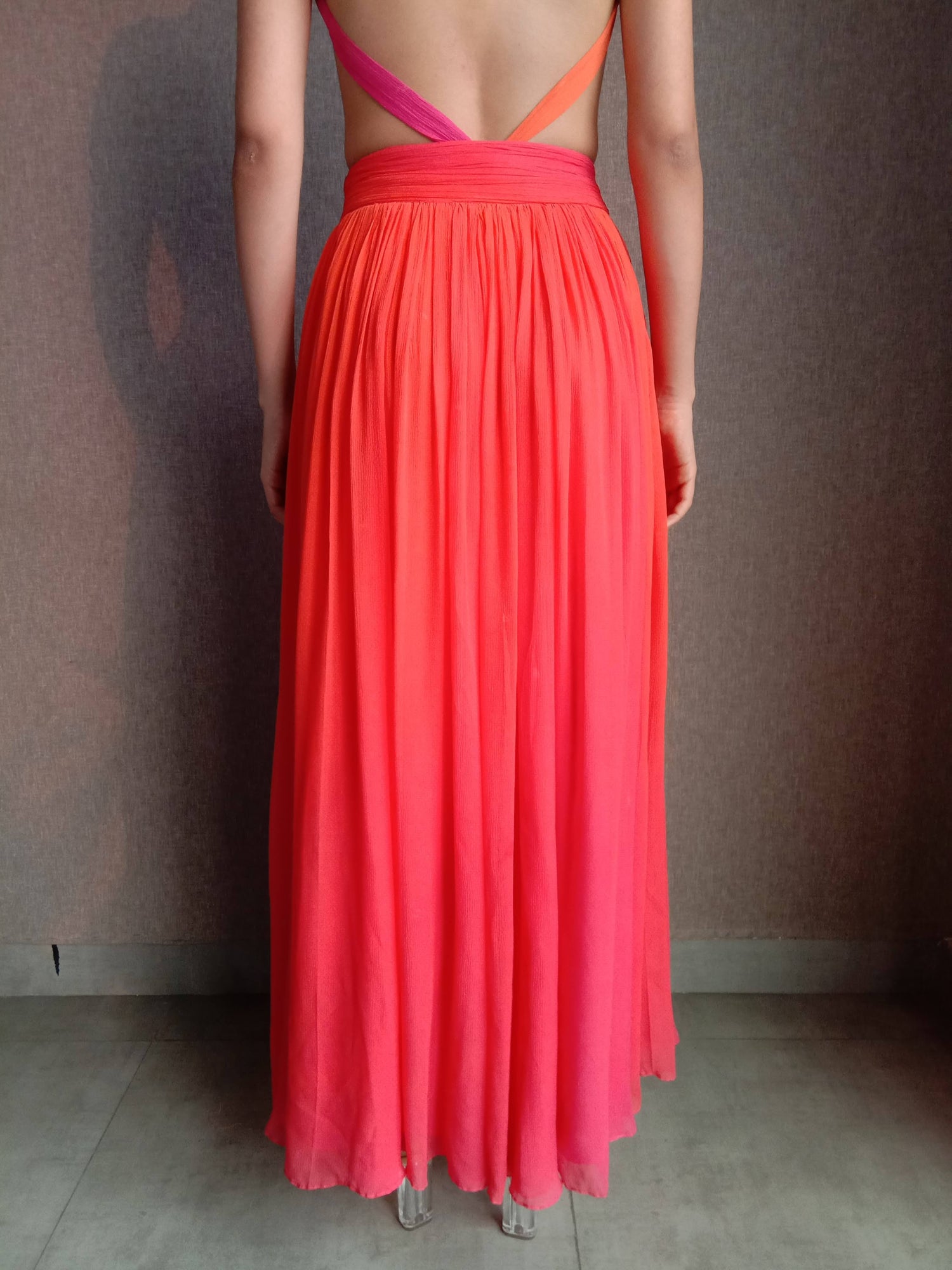 Long Skirt | Orange/Pink