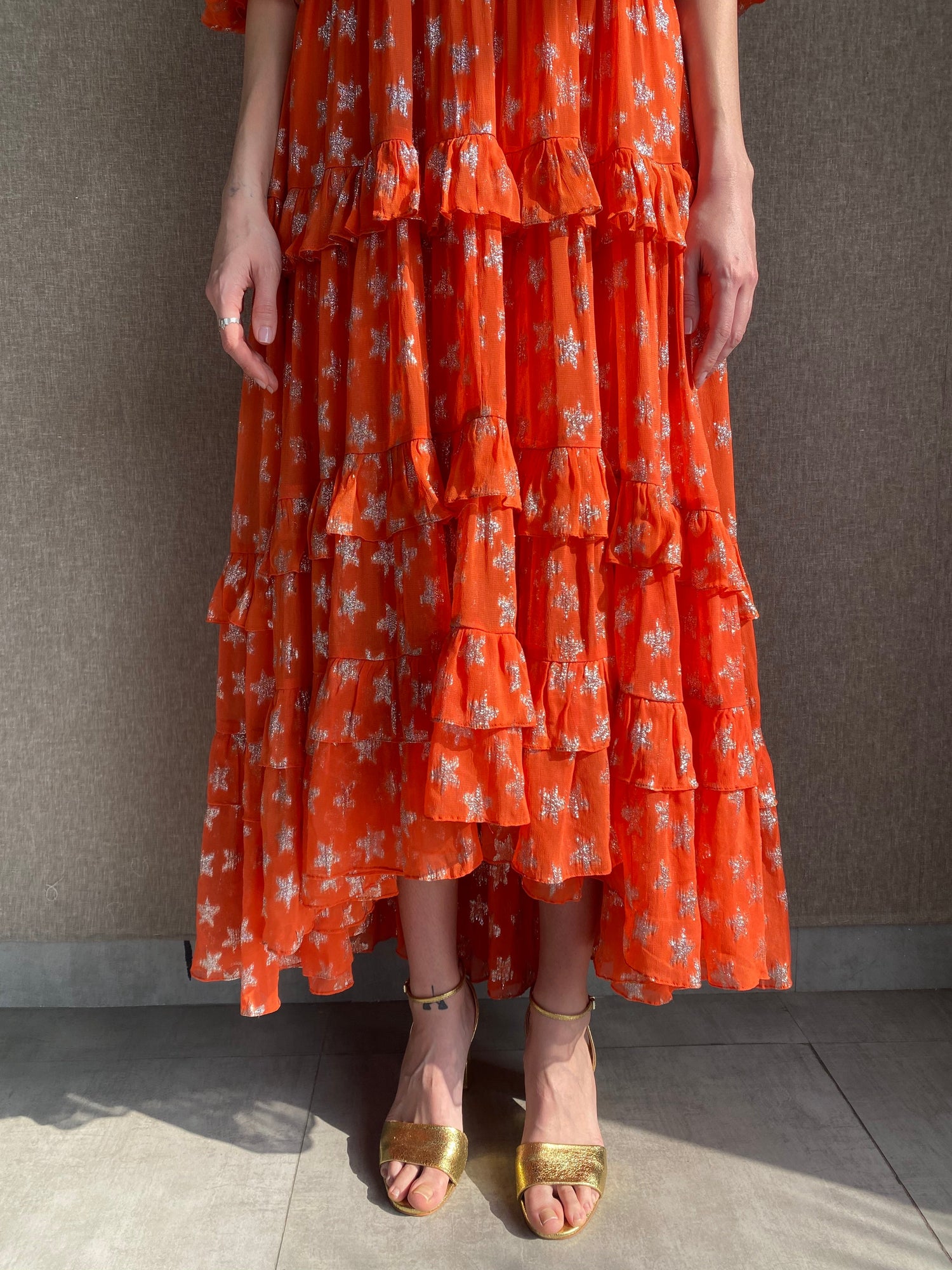 High-Low Long Dress | Orange