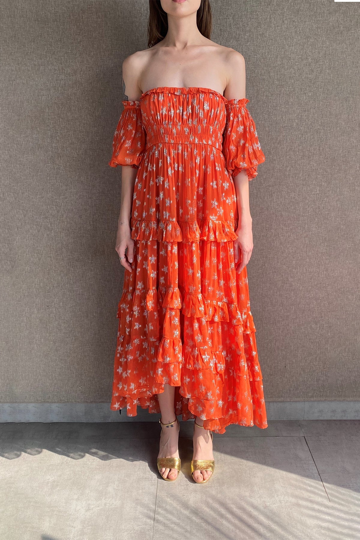 High-Low Long Dress | Orange
