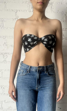 Rococo Sand | Vega Viscose Georgette Star Lurex Bandeau | Black