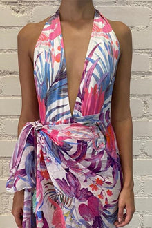 Bodysuit | Pink/Purple Tropical