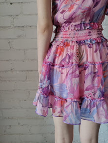 Short Dress | Pink/Purple Tropical