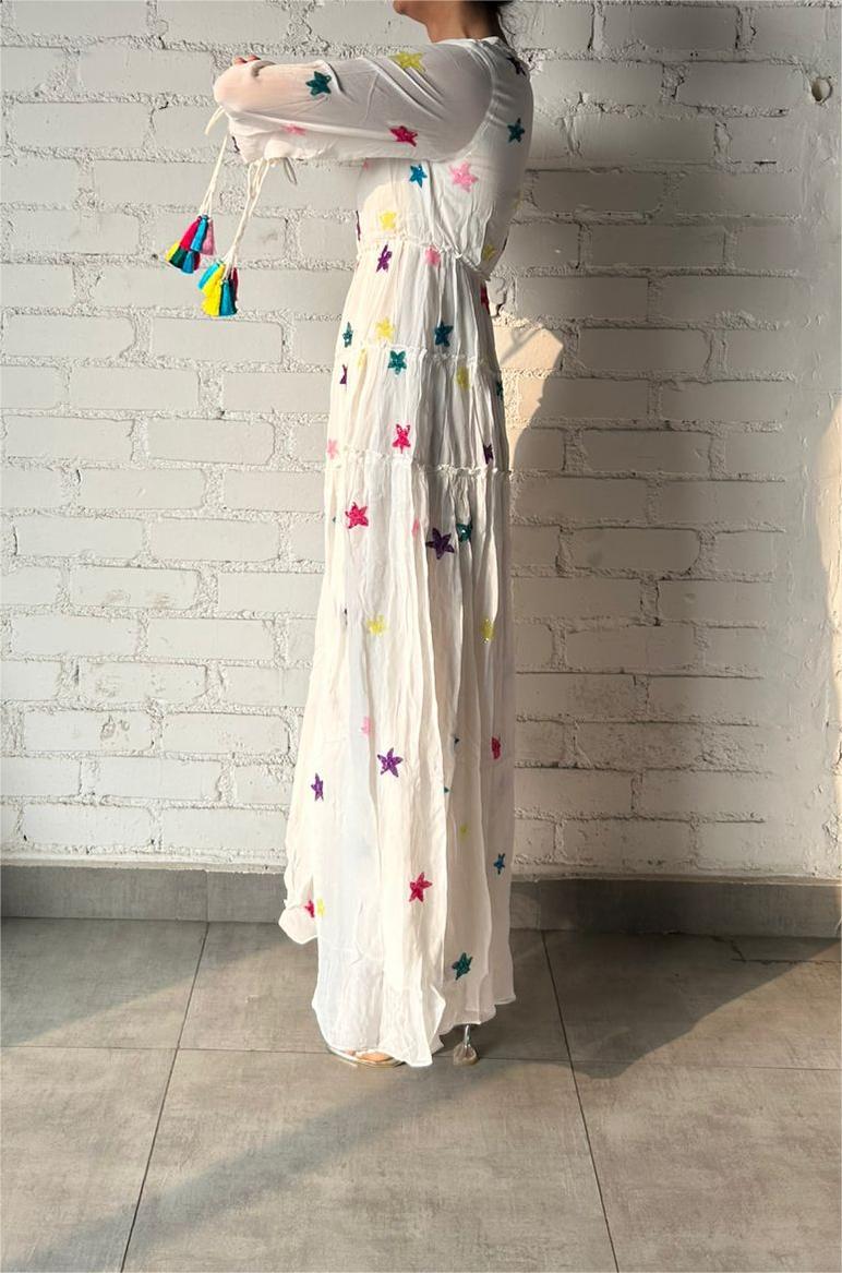 Stellar Long Dress | White