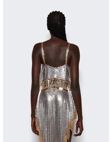 Rabanne | Women | Asymetrical Chainmail Top | Silver